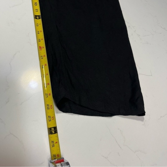 Aller Simplement Black Shirred Cropped Wide Leg Pants Sm/Med - Picture 3 of 12